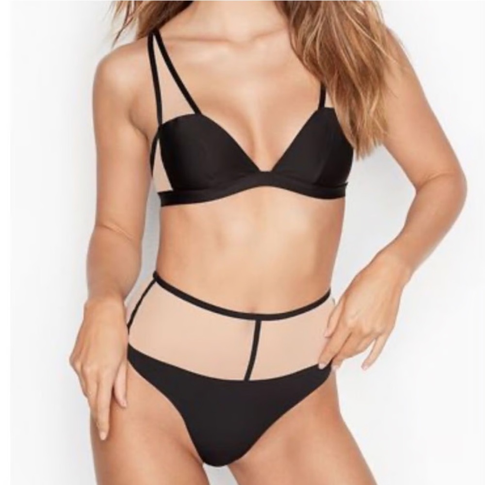 VICTORIAS SECRET VS Black Bra and panty set L NWT